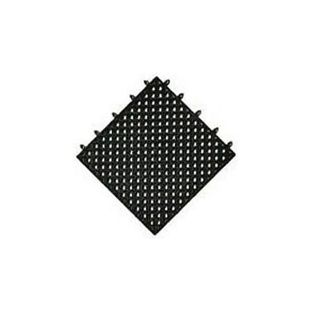 Superior Mfg Group, Notrax NoTrax Modular Lok-Tyle Drainage Mat Interlocking Tile 12in x 12in Black 523S1212BL